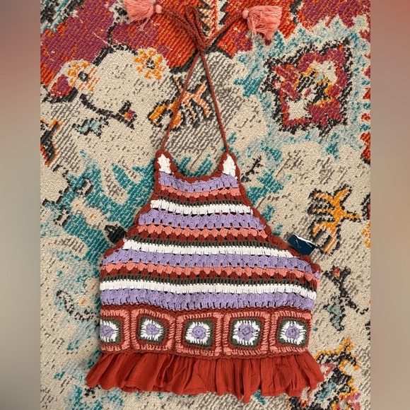 NWT Lucky Brand Crochet Halter Top - Picture 4 of 7